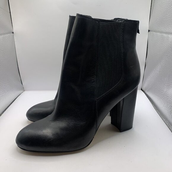 Sam Edelman Women's Case Leather Block-Heel Booties Black size 10 Ankle D17 - Picture 11 of 11